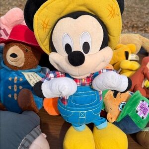 Charming Plush Toy with Yellow Hat and Shoes